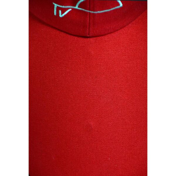 Red No Top Long Brim TV Hat- SKM Products