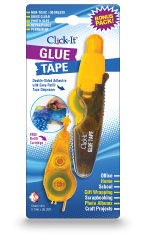 Click It Glue Tape in Package- Roll On Glue Tape- SKM Products