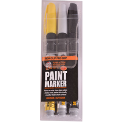 Squeeze Action Metal Tip Oil-Based Paint Marker - 3 Pack