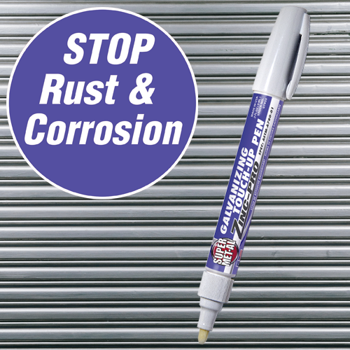 Zinc-Pro Galvanizing Touch-Up Marker Stop Rust on Metal Door